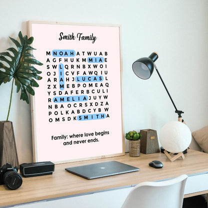 Personalized Wordsearch Art