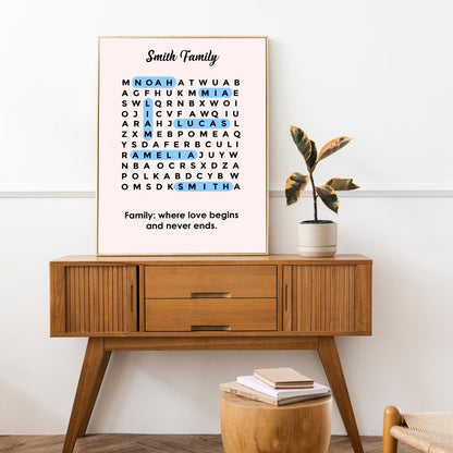 Personalized Wordsearch Art