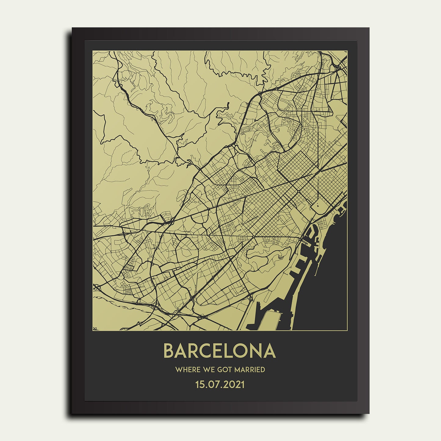 Personalized Square Map Art