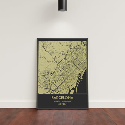 Personalized Square Map Art