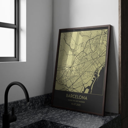 Personalized Square Map Art