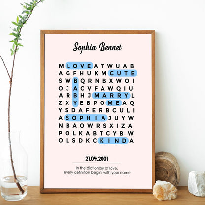 Personalized Wordsearch Art