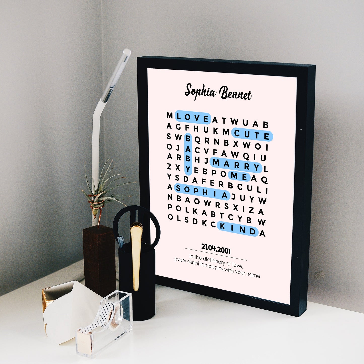 Personalized Wordsearch Art