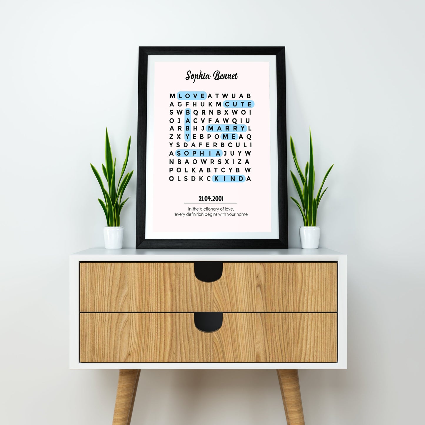 Personalized Wordsearch Art