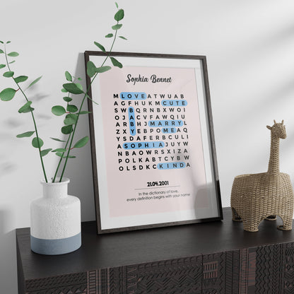 Personalized Wordsearch Art